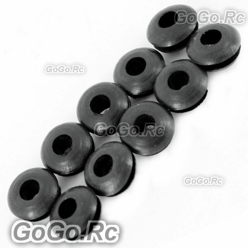 10-pcs 450 / 500 Canopy Grommet Nuts For T-rex Helicopter Black (lmhs1279bx10)