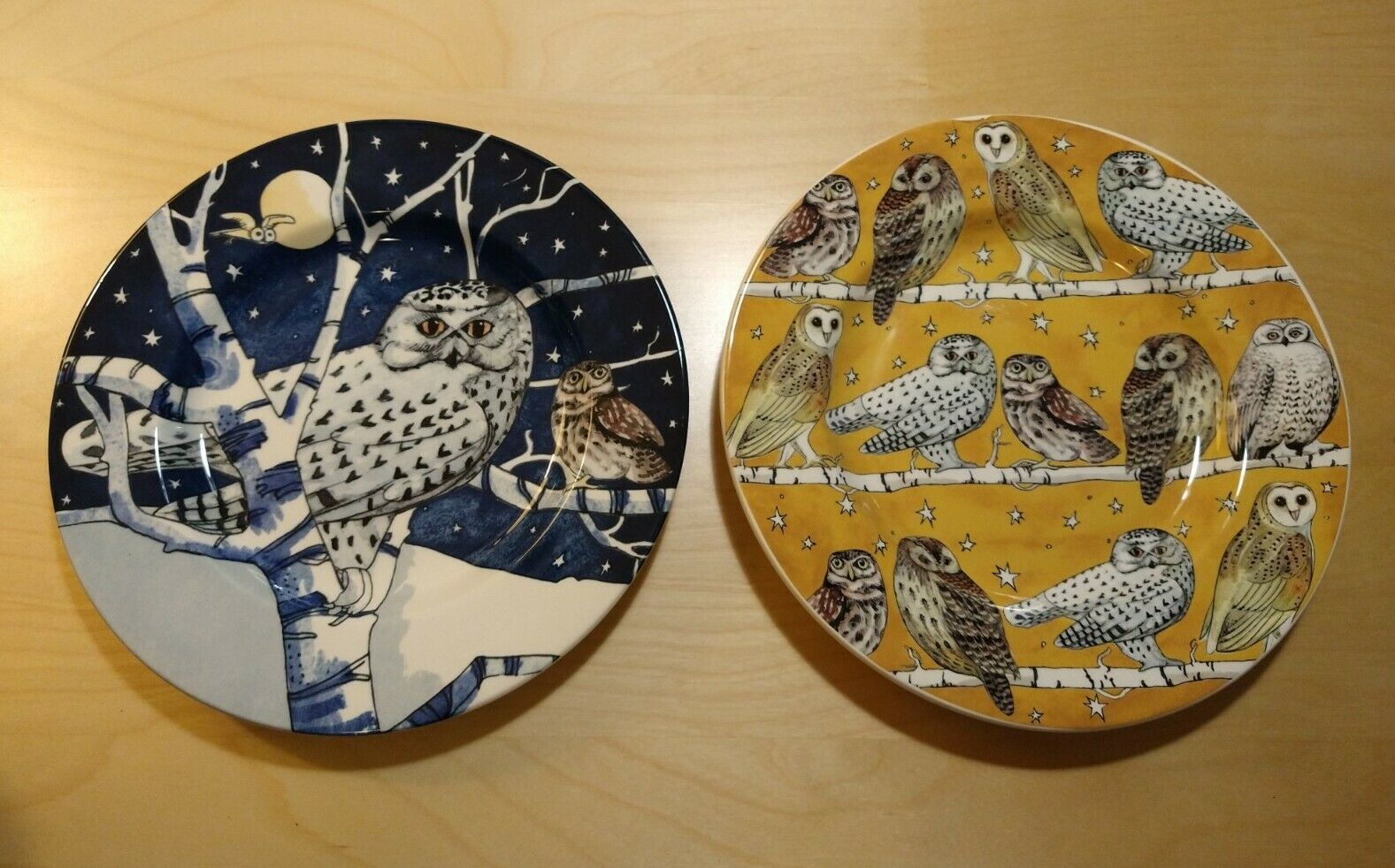 2 Emma Bridgewater Owl Plates