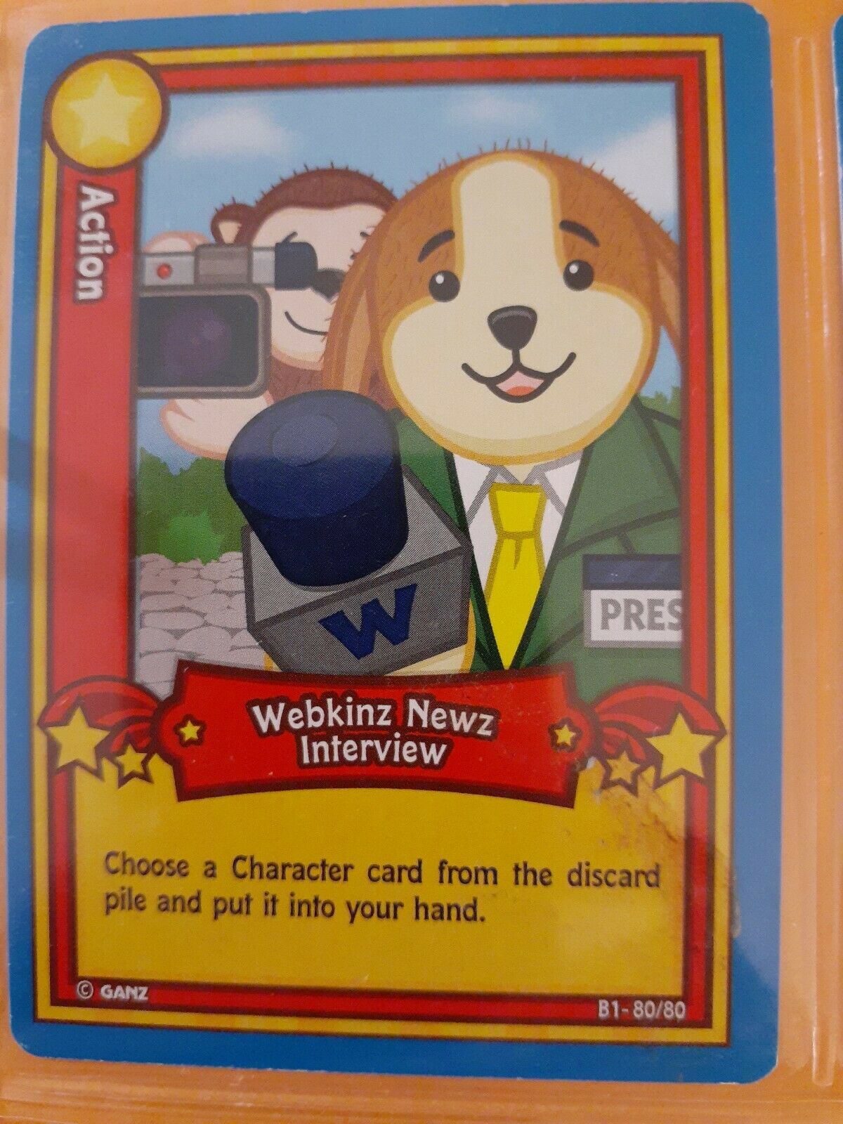 Webkinz News Interview Action trading Card Collectible